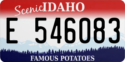 ID license plate E546083