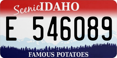 ID license plate E546089
