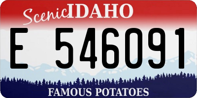 ID license plate E546091