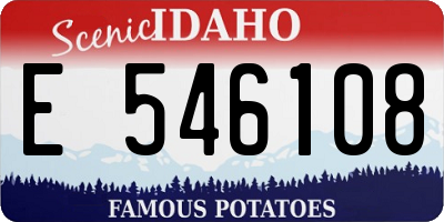 ID license plate E546108
