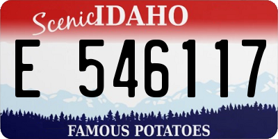 ID license plate E546117