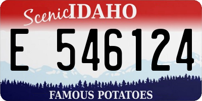 ID license plate E546124