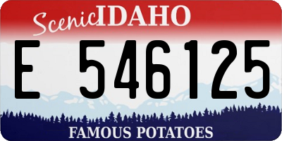 ID license plate E546125