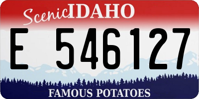 ID license plate E546127