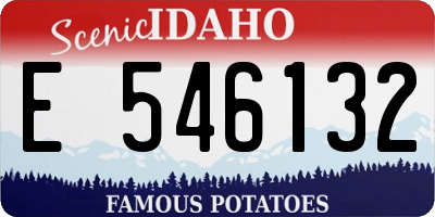 ID license plate E546132