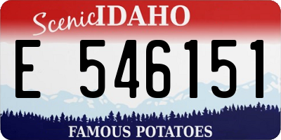 ID license plate E546151