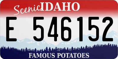ID license plate E546152