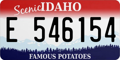 ID license plate E546154