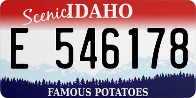 ID license plate E546178