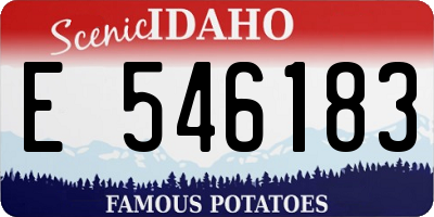ID license plate E546183