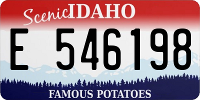 ID license plate E546198