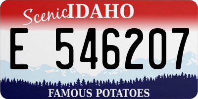 ID license plate E546207