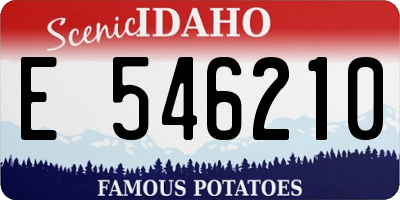 ID license plate E546210