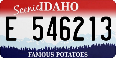 ID license plate E546213