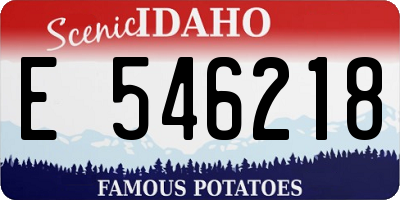 ID license plate E546218
