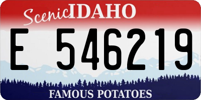ID license plate E546219
