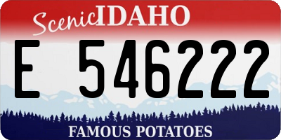 ID license plate E546222