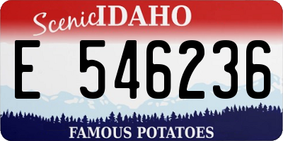 ID license plate E546236
