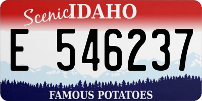 ID license plate E546237