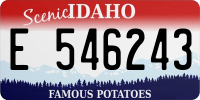 ID license plate E546243