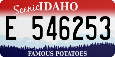 ID license plate E546253