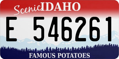ID license plate E546261