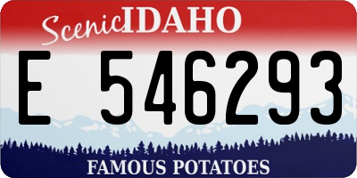 ID license plate E546293