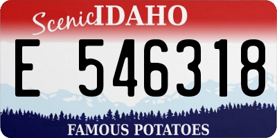 ID license plate E546318