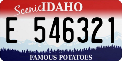 ID license plate E546321