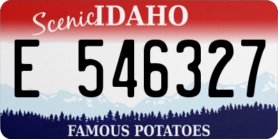 ID license plate E546327