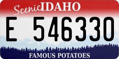 ID license plate E546330