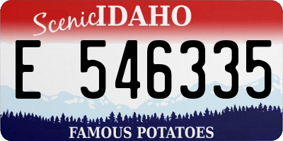 ID license plate E546335