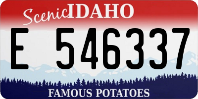 ID license plate E546337