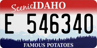 ID license plate E546340