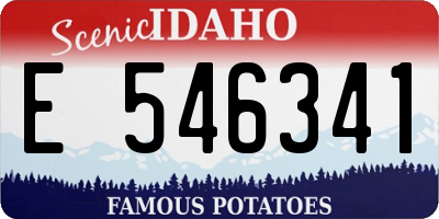 ID license plate E546341