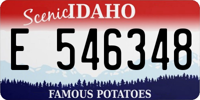 ID license plate E546348
