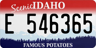 ID license plate E546365