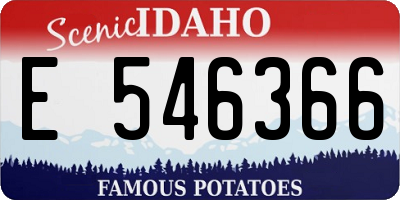 ID license plate E546366