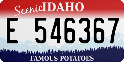 ID license plate E546367
