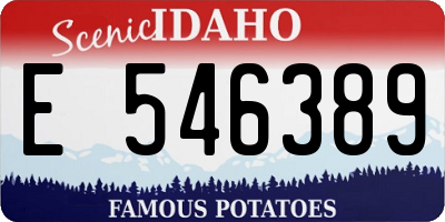 ID license plate E546389