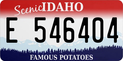 ID license plate E546404