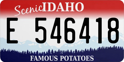 ID license plate E546418
