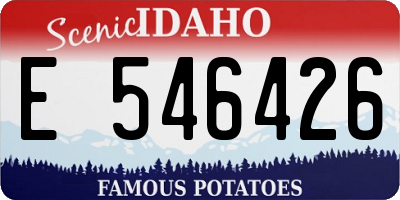 ID license plate E546426