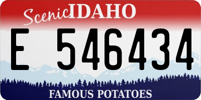 ID license plate E546434