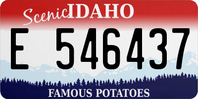 ID license plate E546437