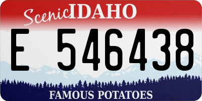 ID license plate E546438