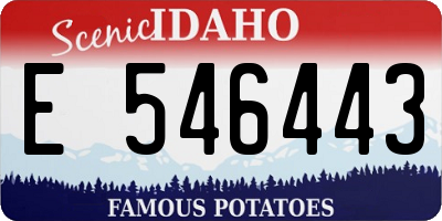 ID license plate E546443