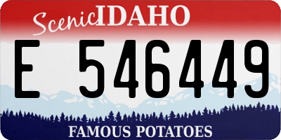 ID license plate E546449