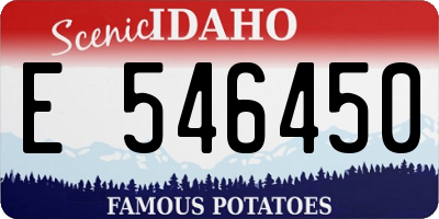 ID license plate E546450