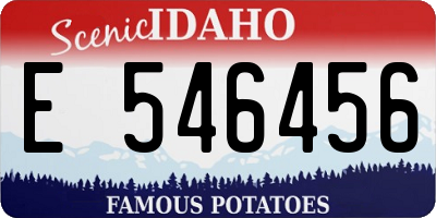 ID license plate E546456